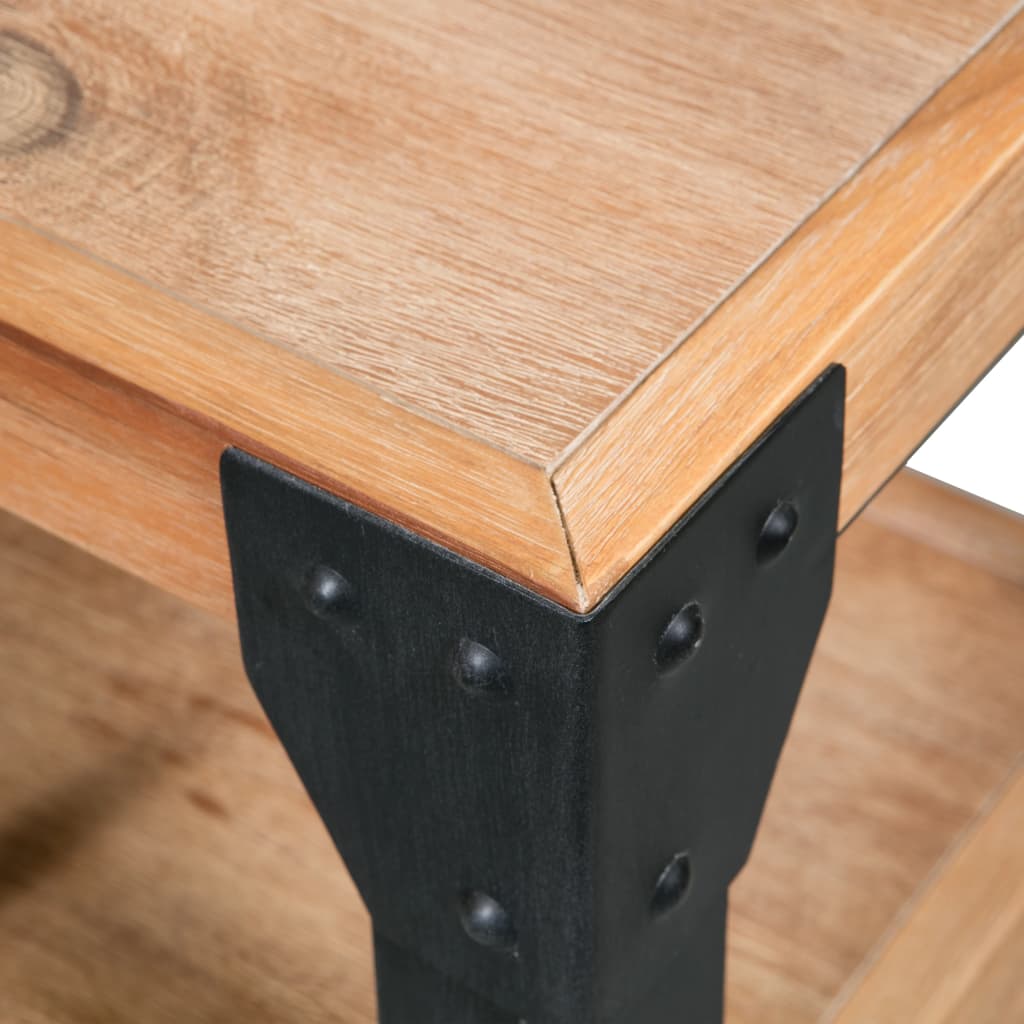 Table de chevet Bois d'acacia Acier 40 x 30 x 54 cm - XIOS