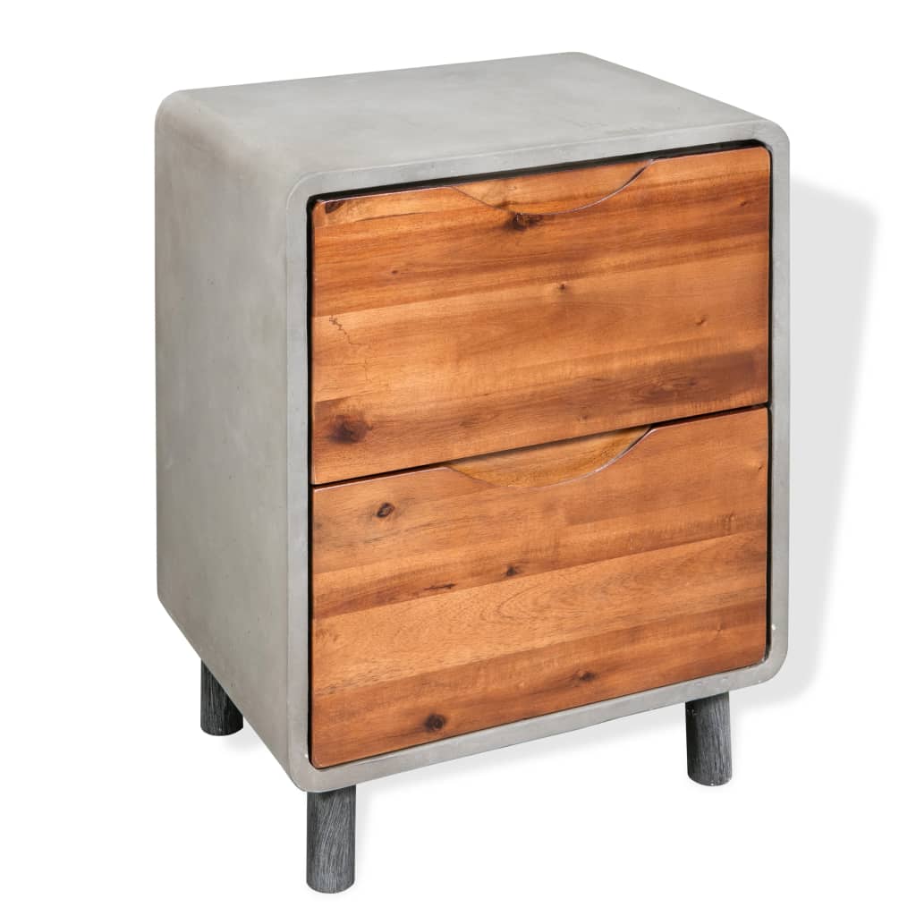 Table de chevet Bois d'acacia massif 40 x 30 x 50 cm - XIOS