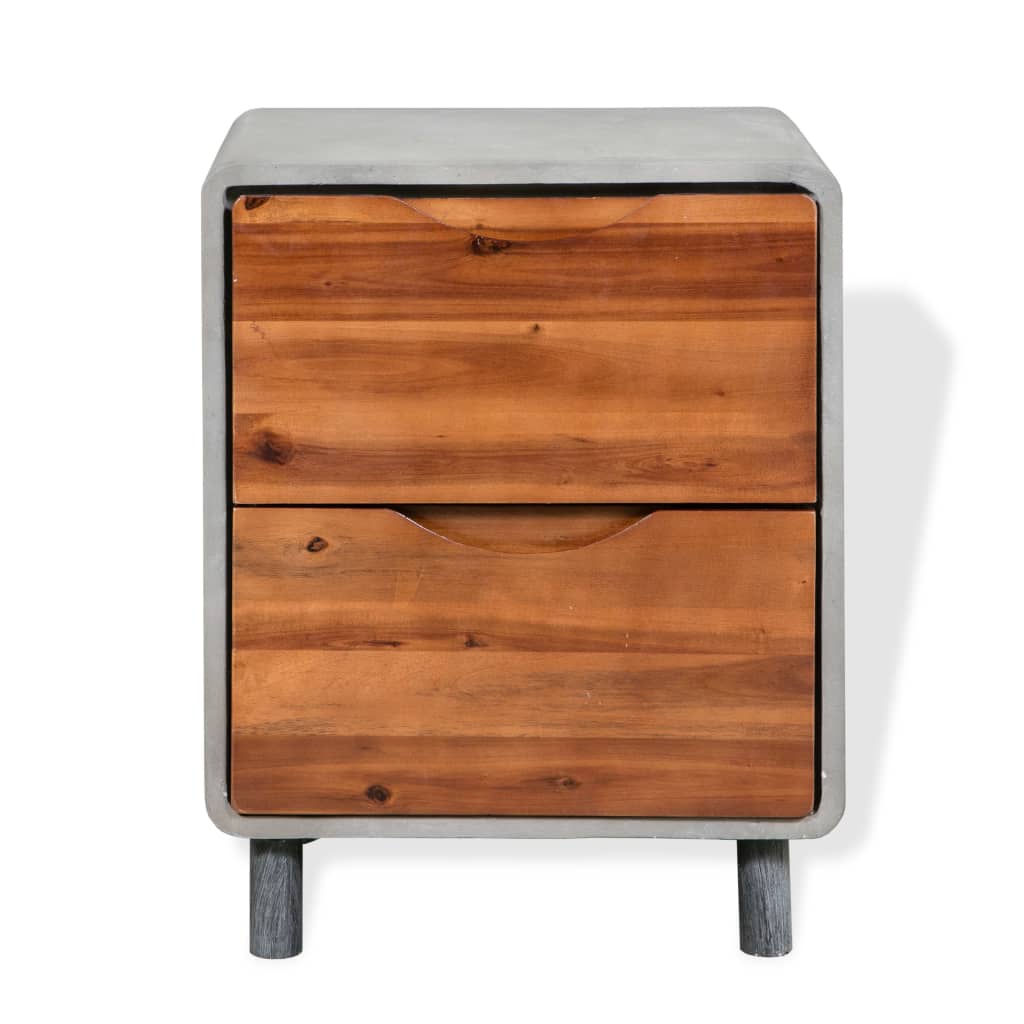 Table de chevet Bois d'acacia massif 40 x 30 x 50 cm - XIOS