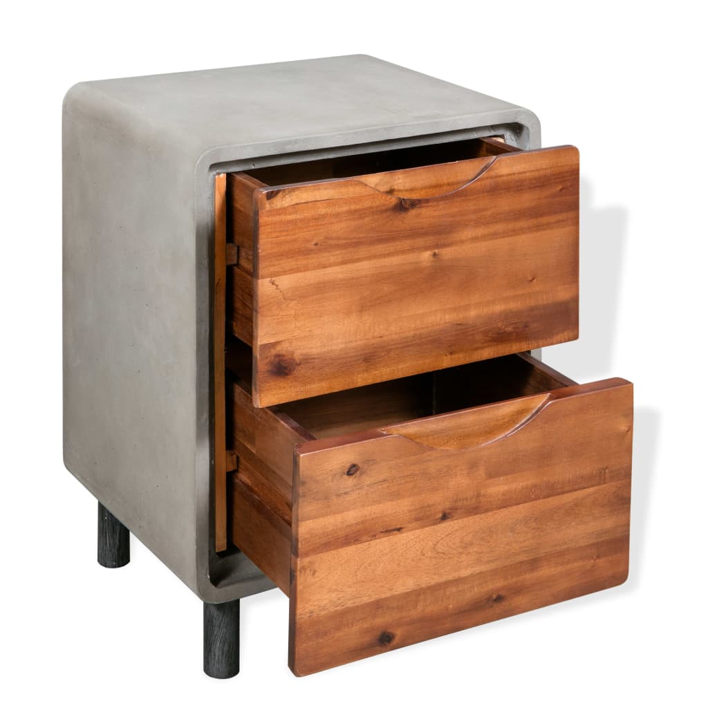 Table de chevet Bois d'acacia massif 40 x 30 x 50 cm - XIOS