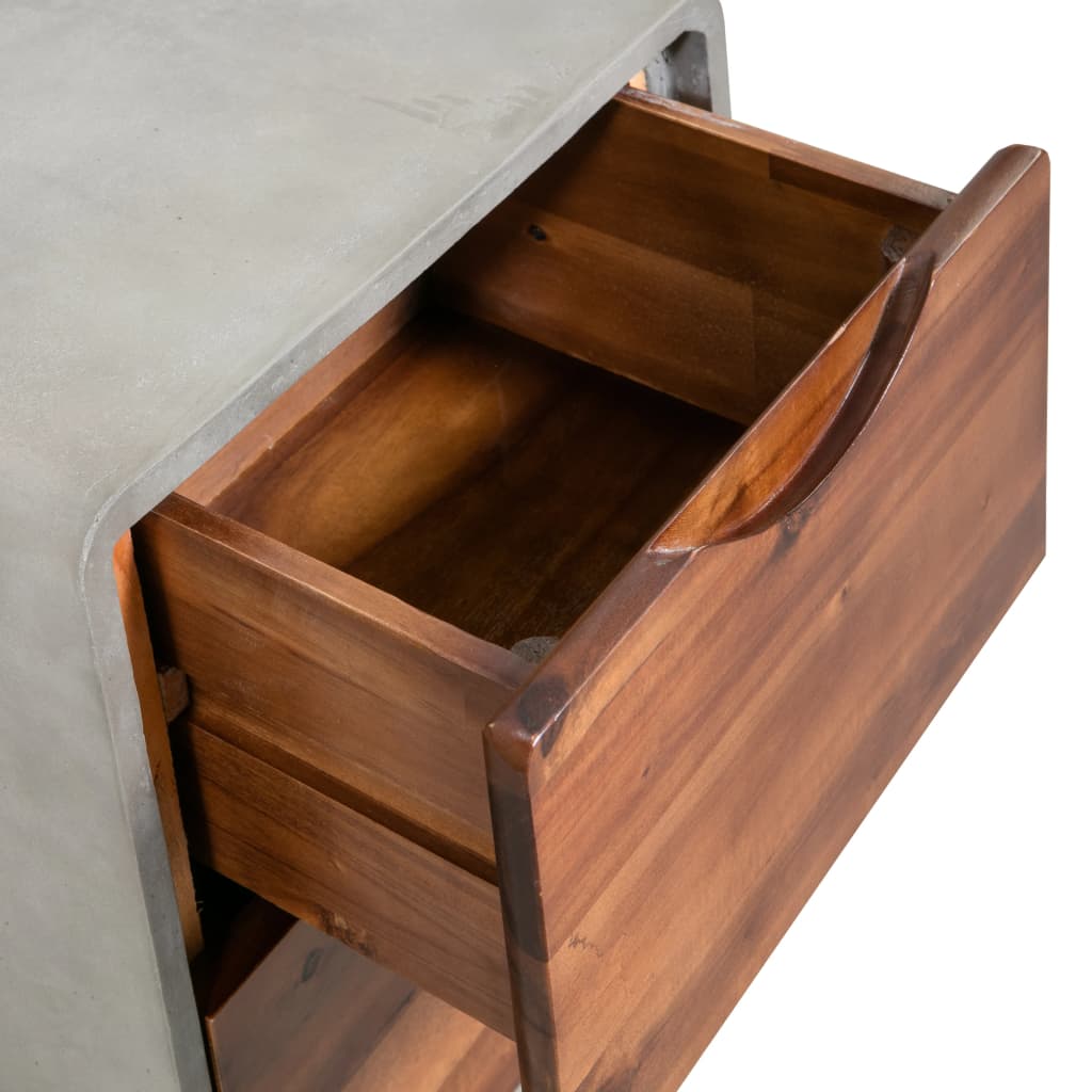 Table de chevet Bois d'acacia massif 40 x 30 x 50 cm - XIOS