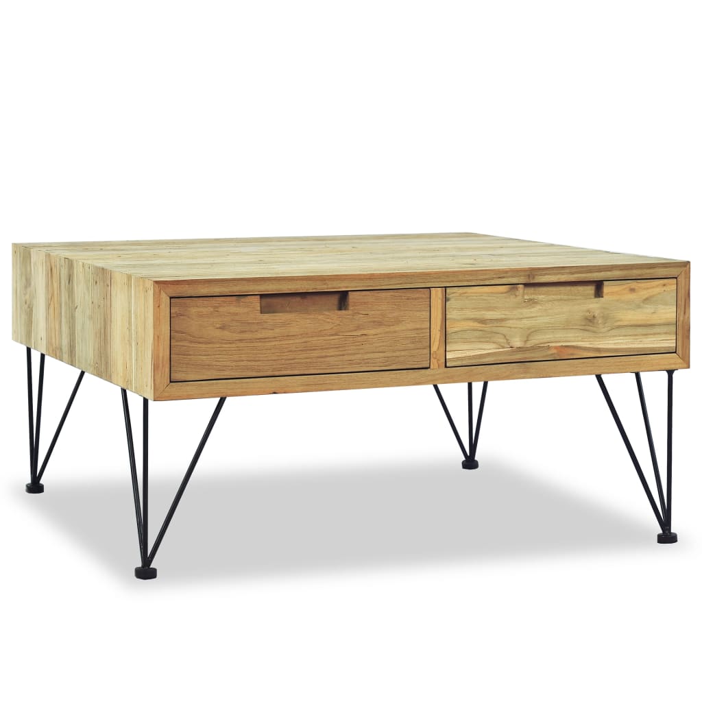 Table basse 80x80x40 cm Teck massif - XIOS