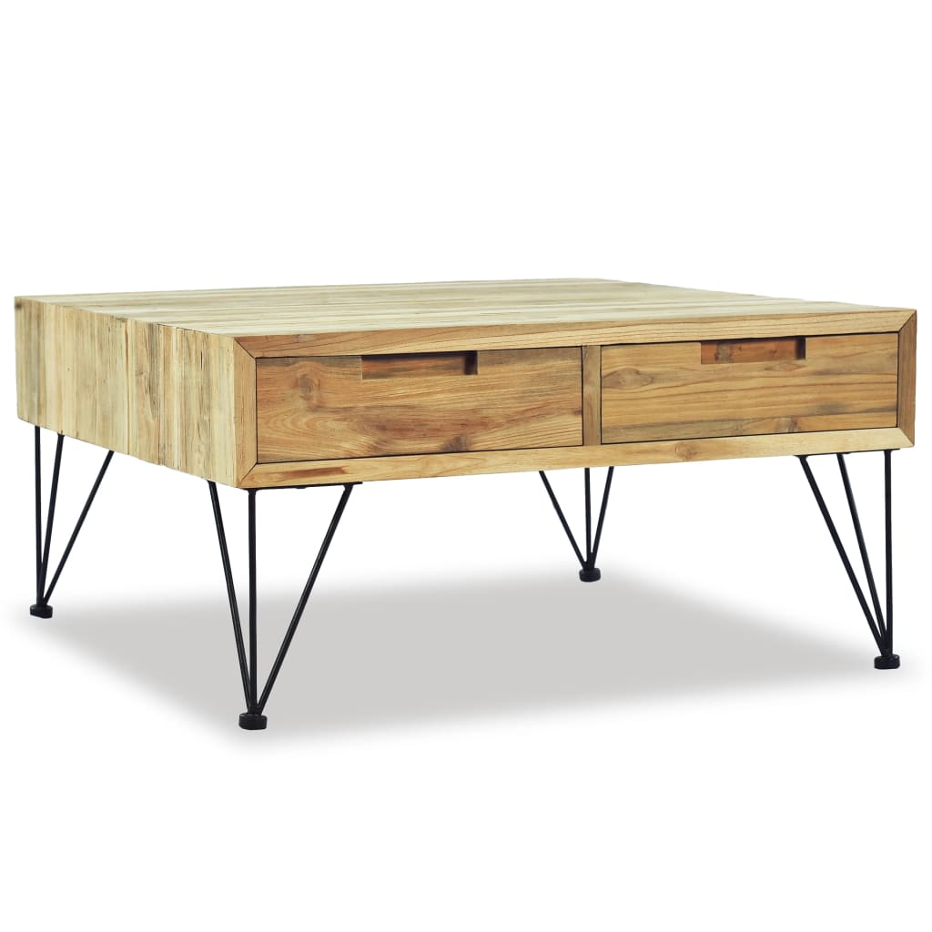Table basse 80x80x40 cm Teck massif - XIOS