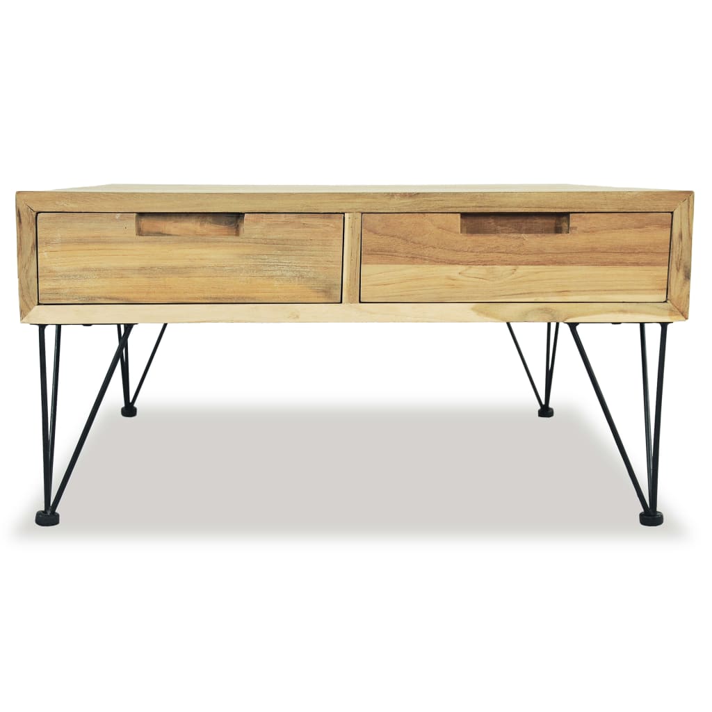 Table basse 80x80x40 cm Teck massif - XIOS