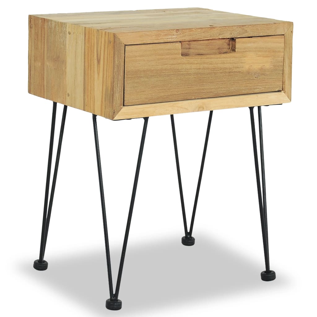 Table de chevet 40x30x50 cm Teck - XIOS