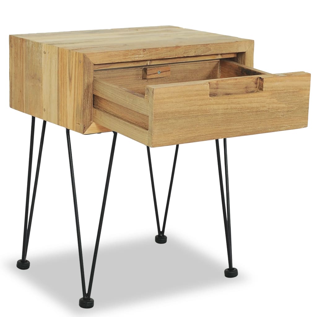 Table de chevet 40x30x50 cm Teck - XIOS