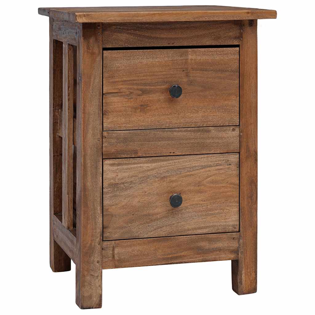 Table de chevet bois massif d'acajou 40x30x51 cm - XIOS