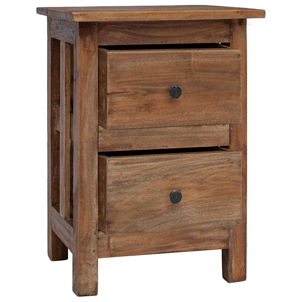 Table de chevet bois massif d'acajou 40x30x51 cm - XIOS