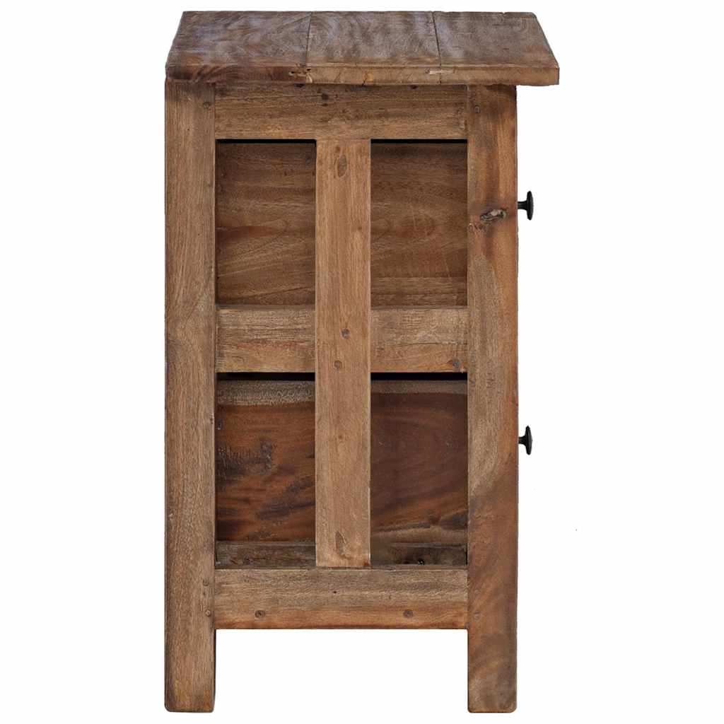 Table de chevet bois massif d'acajou 40x30x51 cm - XIOS