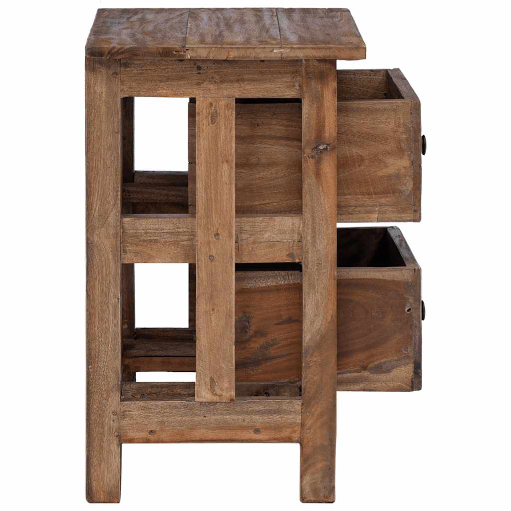 Table de chevet bois massif d'acajou 40x30x51 cm - XIOS