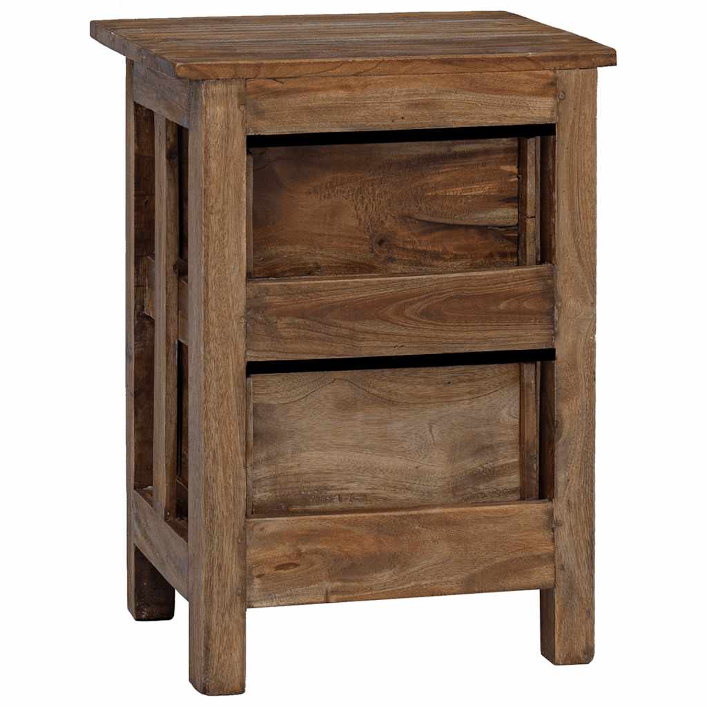 Table de chevet bois massif d'acajou 40x30x51 cm - XIOS