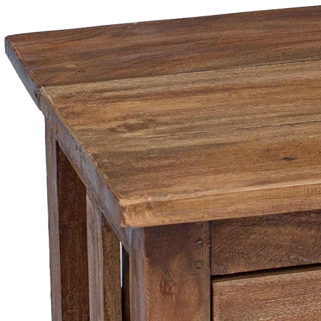 Table de chevet bois massif d'acajou 40x30x51 cm - XIOS