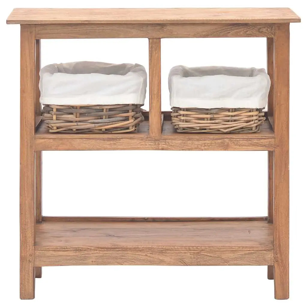 Table console bois d’acajou massif 69x28x70 cm - XIOS