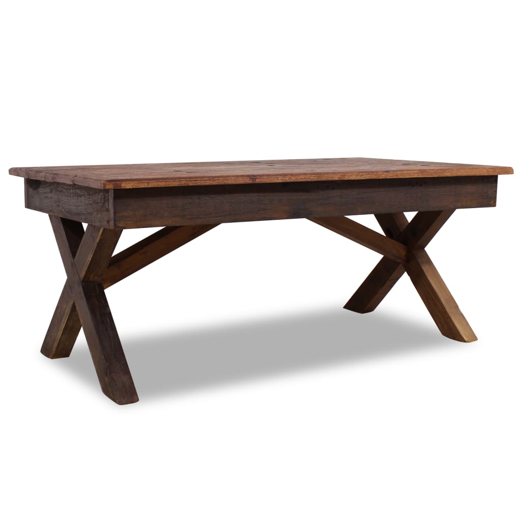 Table basse bois de récupération mélangé 110x60x45 cm - XIOS