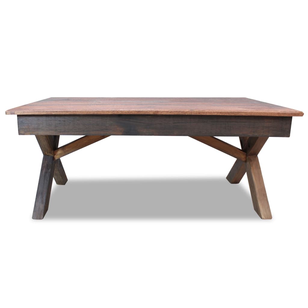 Table basse bois de récupération mélangé 110x60x45 cm - XIOS