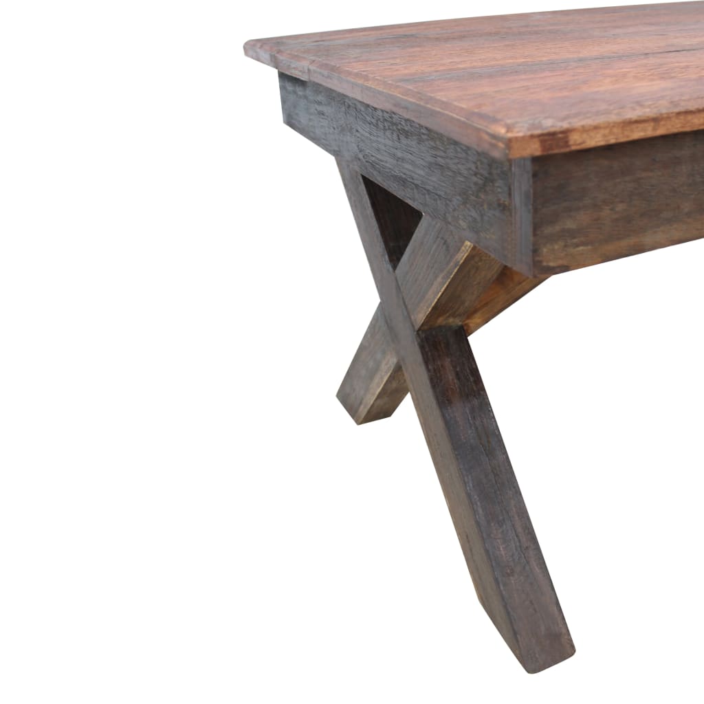 Table basse bois de récupération mélangé 110x60x45 cm - XIOS