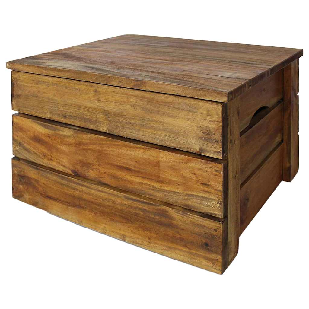 Ensemble de caisse de rangement 2 pcs bois d'acajou massif - XIOS