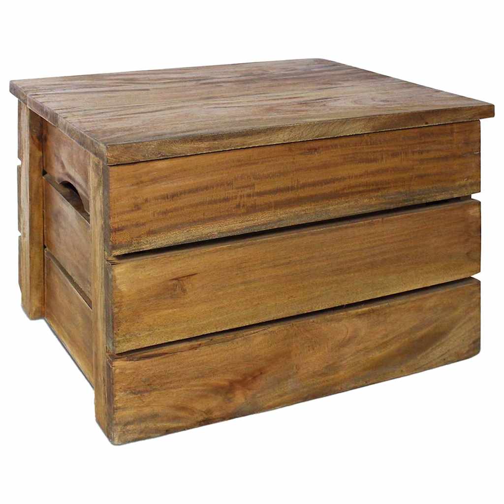 Ensemble de caisse de rangement 2 pcs bois d'acajou massif - XIOS