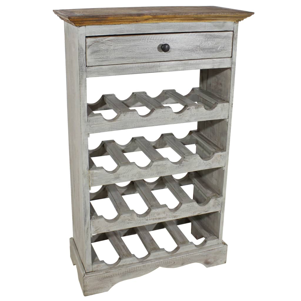Casier à bouteilles bois d'acajou massif 55x23x85 cm - XIOS