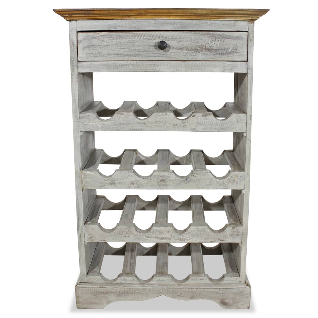 Casier à bouteilles bois d'acajou massif 55x23x85 cm - XIOS