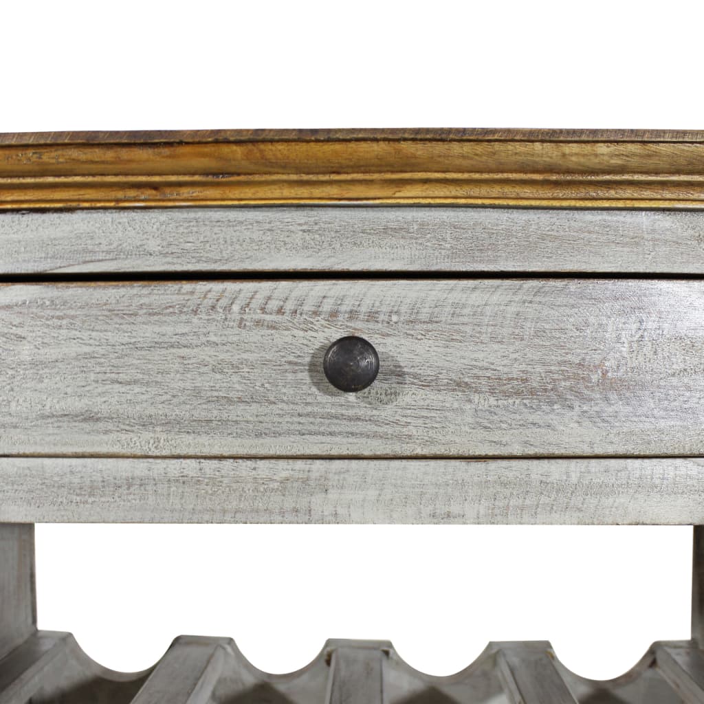 Casier à bouteilles bois d'acajou massif 55x23x85 cm - XIOS