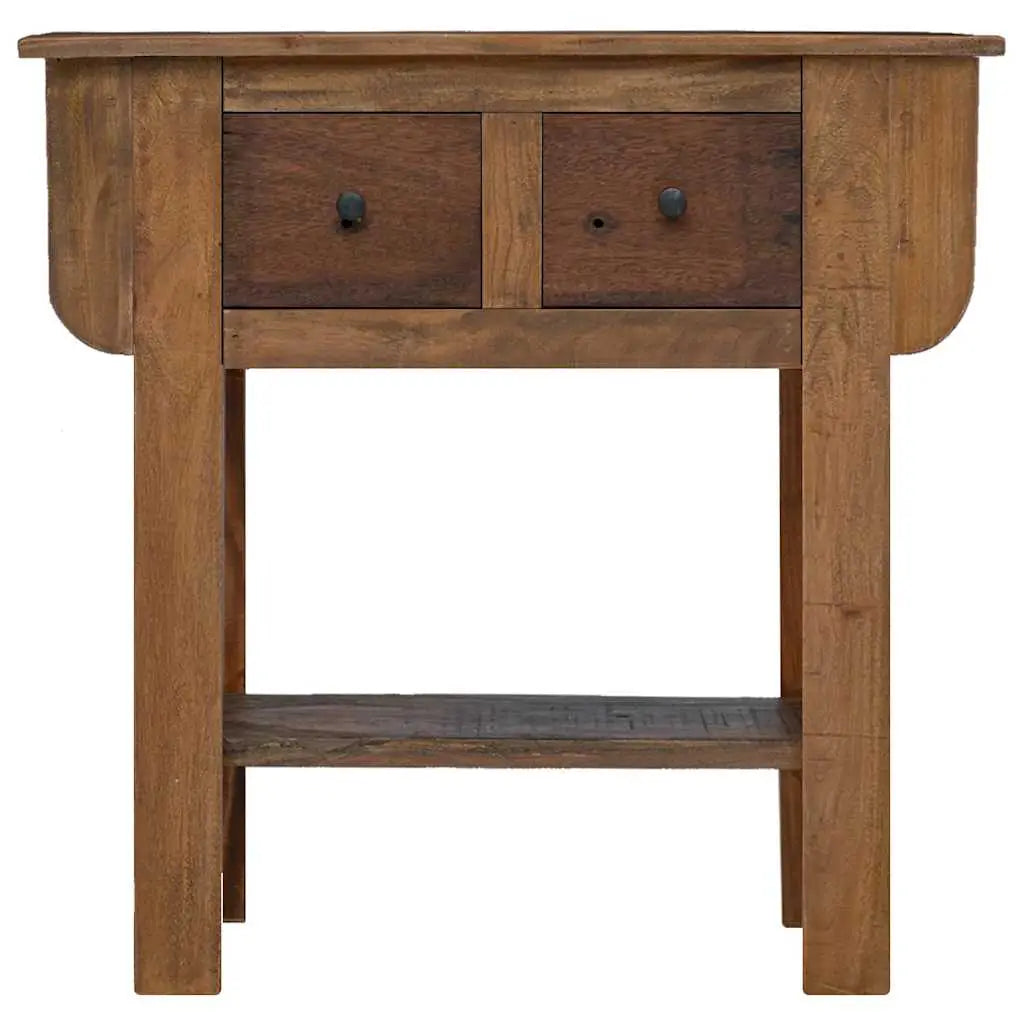 Table console bois de récupération mélangé 80x35x80 cm - XIOS