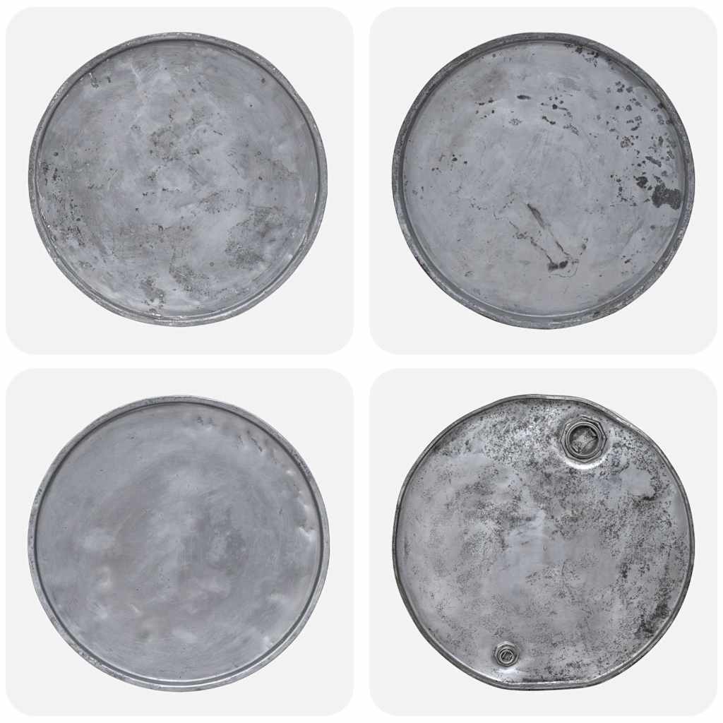 Table basse bois de récupération mélangé 60x45 cm argenté - XIOS