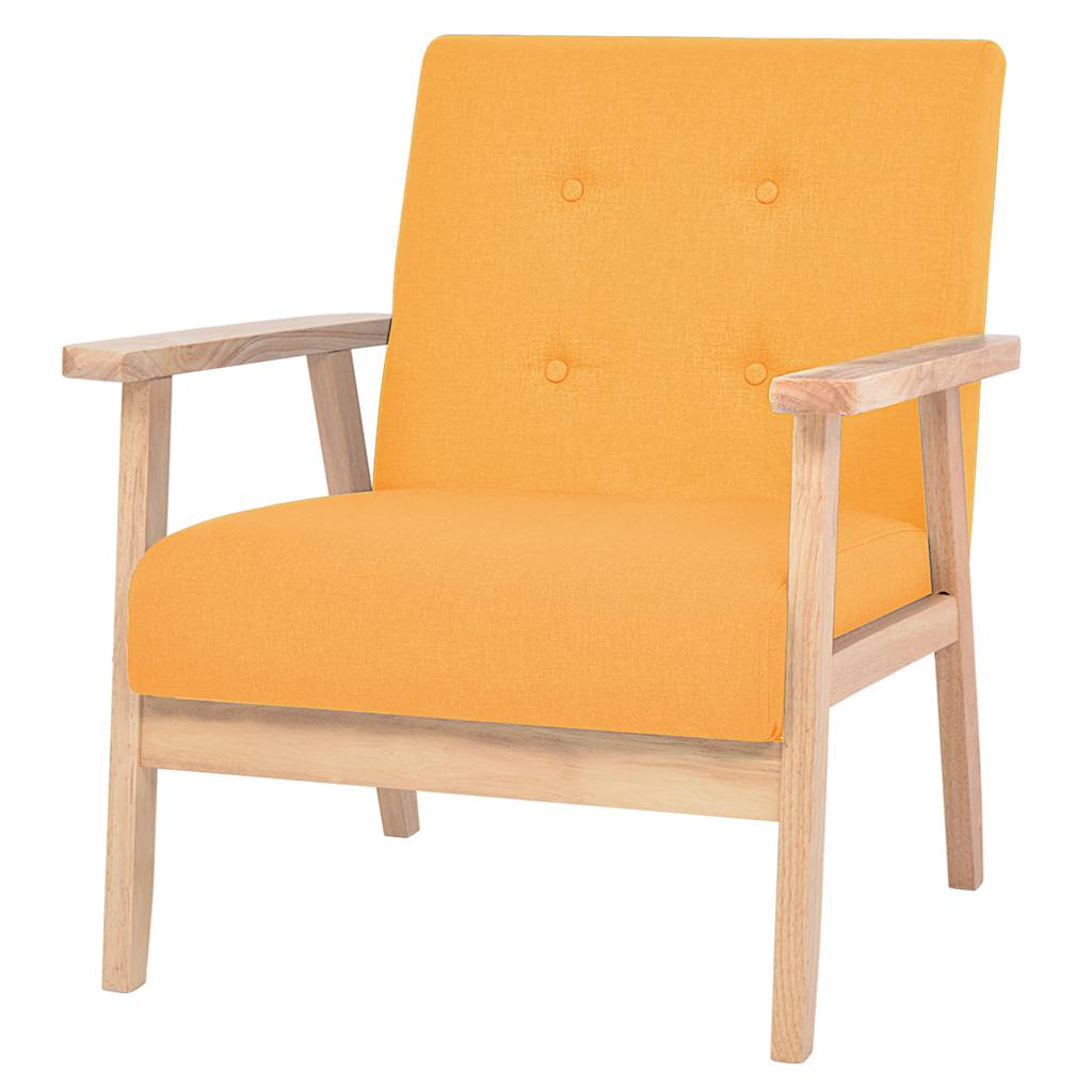 Fauteuil jaune tissu - XIOS