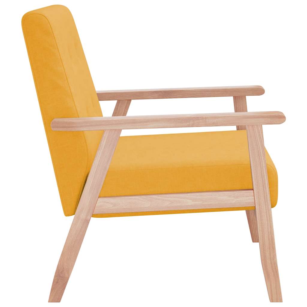 Fauteuil jaune tissu - XIOS
