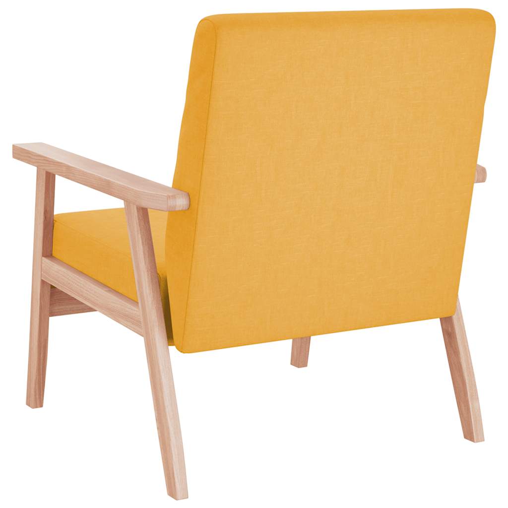 Fauteuil jaune tissu - XIOS