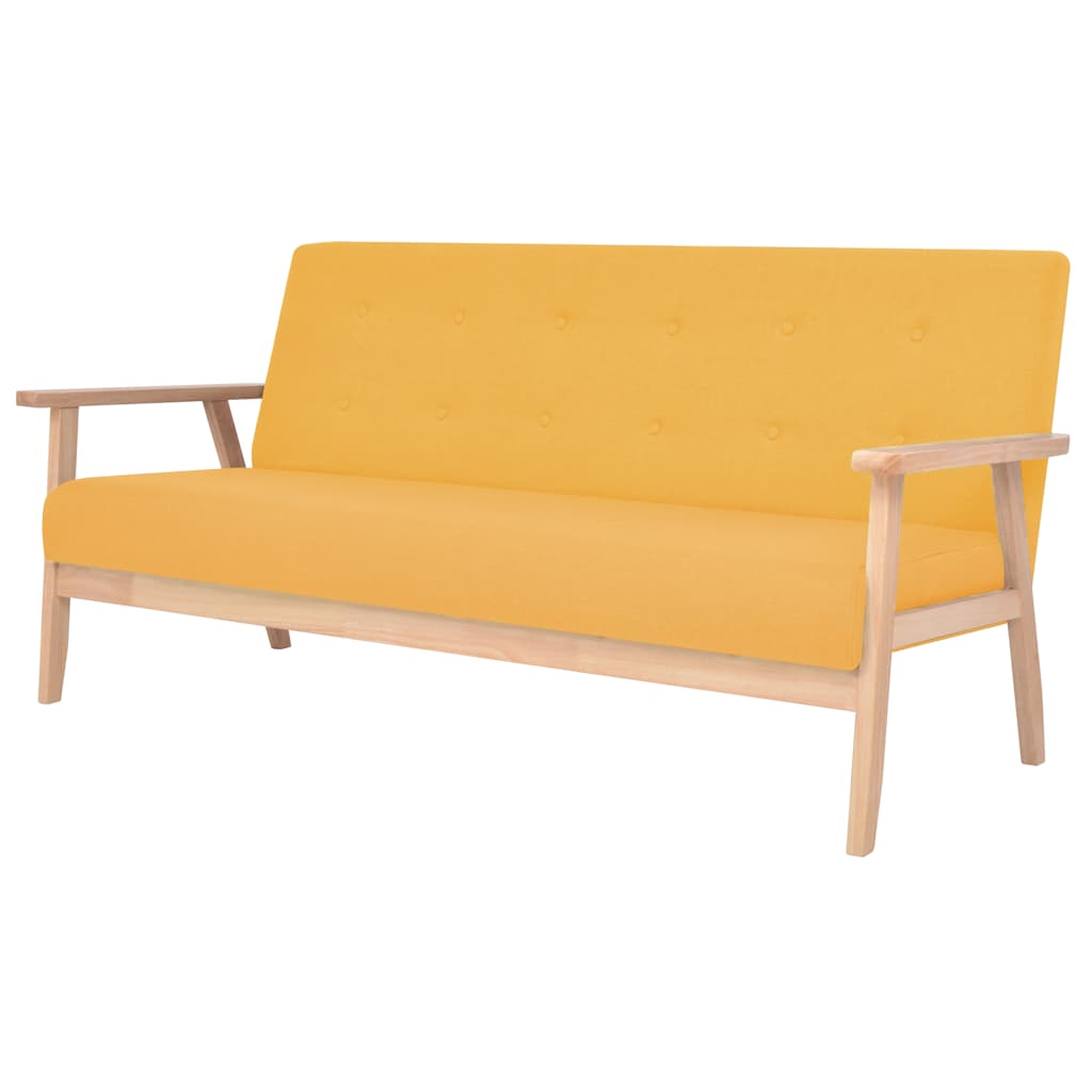 Canapé à 3 places Tissu Jaune - XIOS
