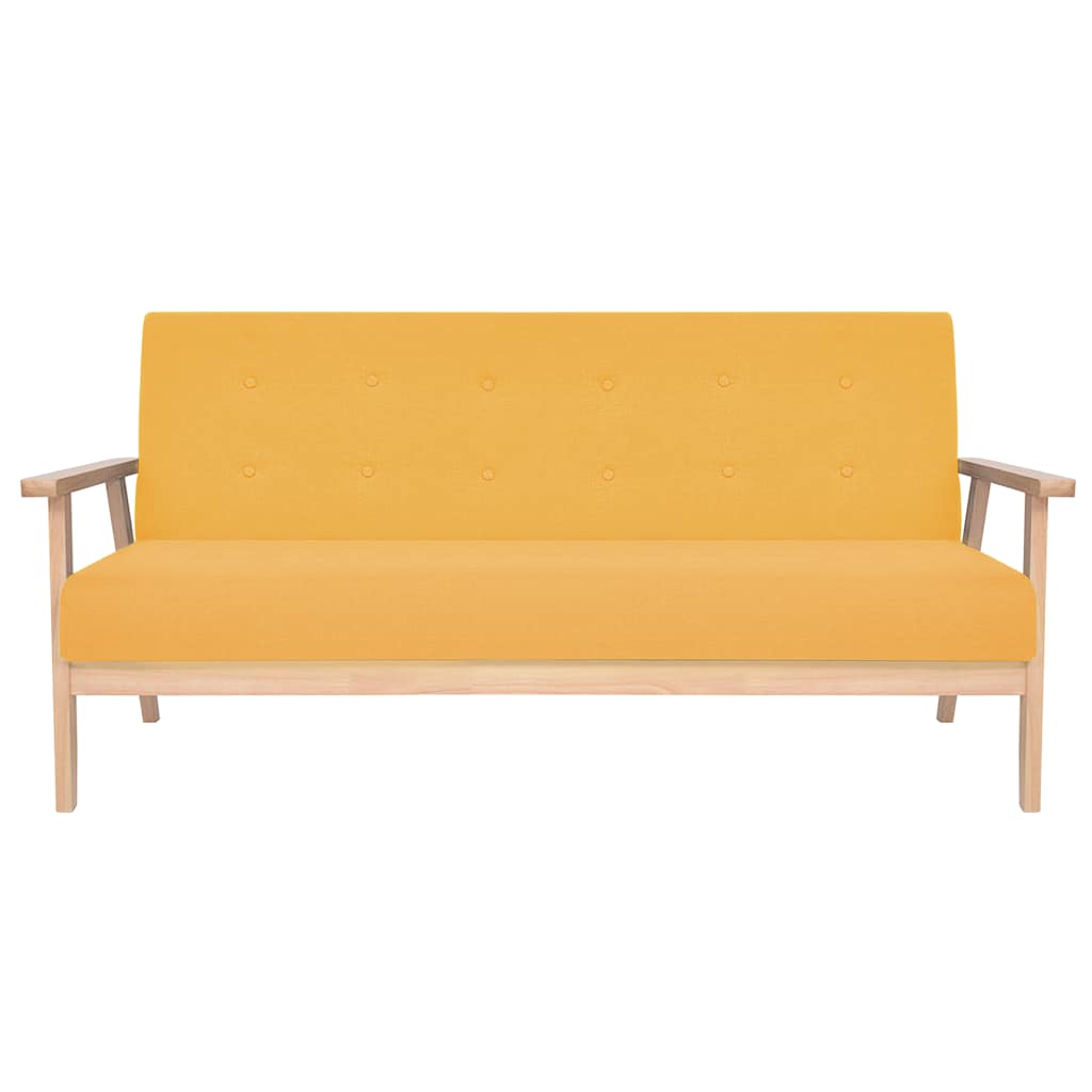 Canapé à 3 places Tissu Jaune - XIOS