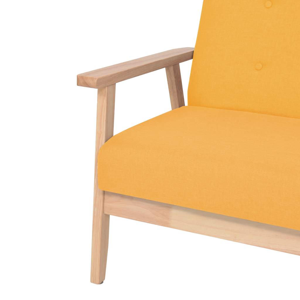 Canapé à 3 places Tissu Jaune - XIOS