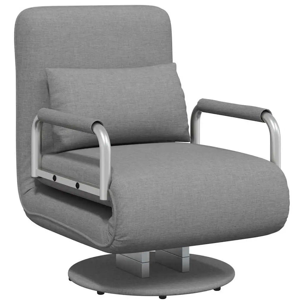 Fauteuil pivotant et canapé-lit Gris clair Tissu - XIOS