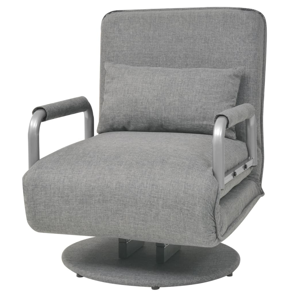 Fauteuil pivotant et canapé-lit Gris clair Tissu - XIOS
