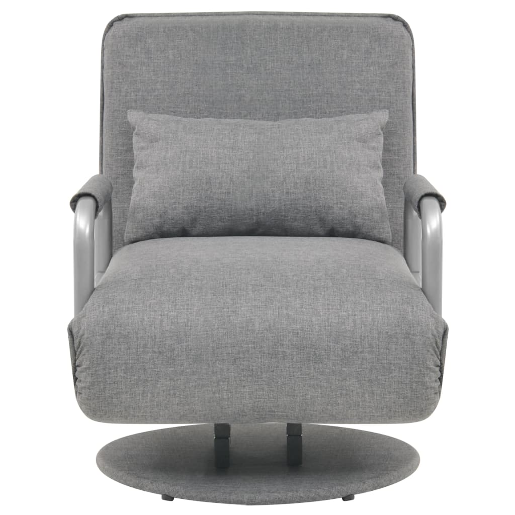 Fauteuil pivotant et canapé-lit Gris clair Tissu - XIOS