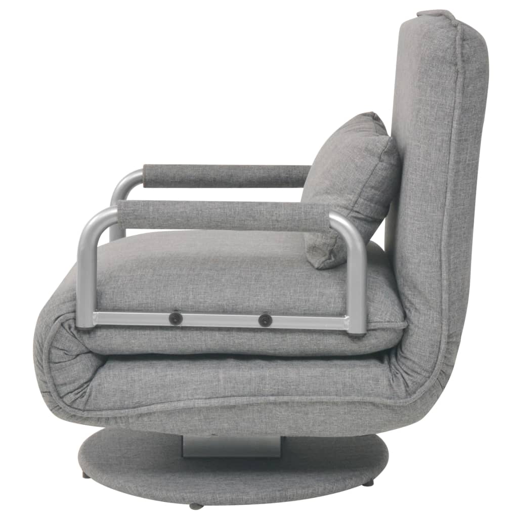 Fauteuil pivotant et canapé-lit Gris clair Tissu - XIOS