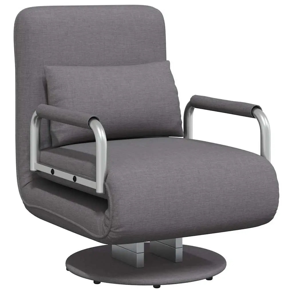Fauteuil pivotant et canapé-lit gris foncé tissu - XIOS