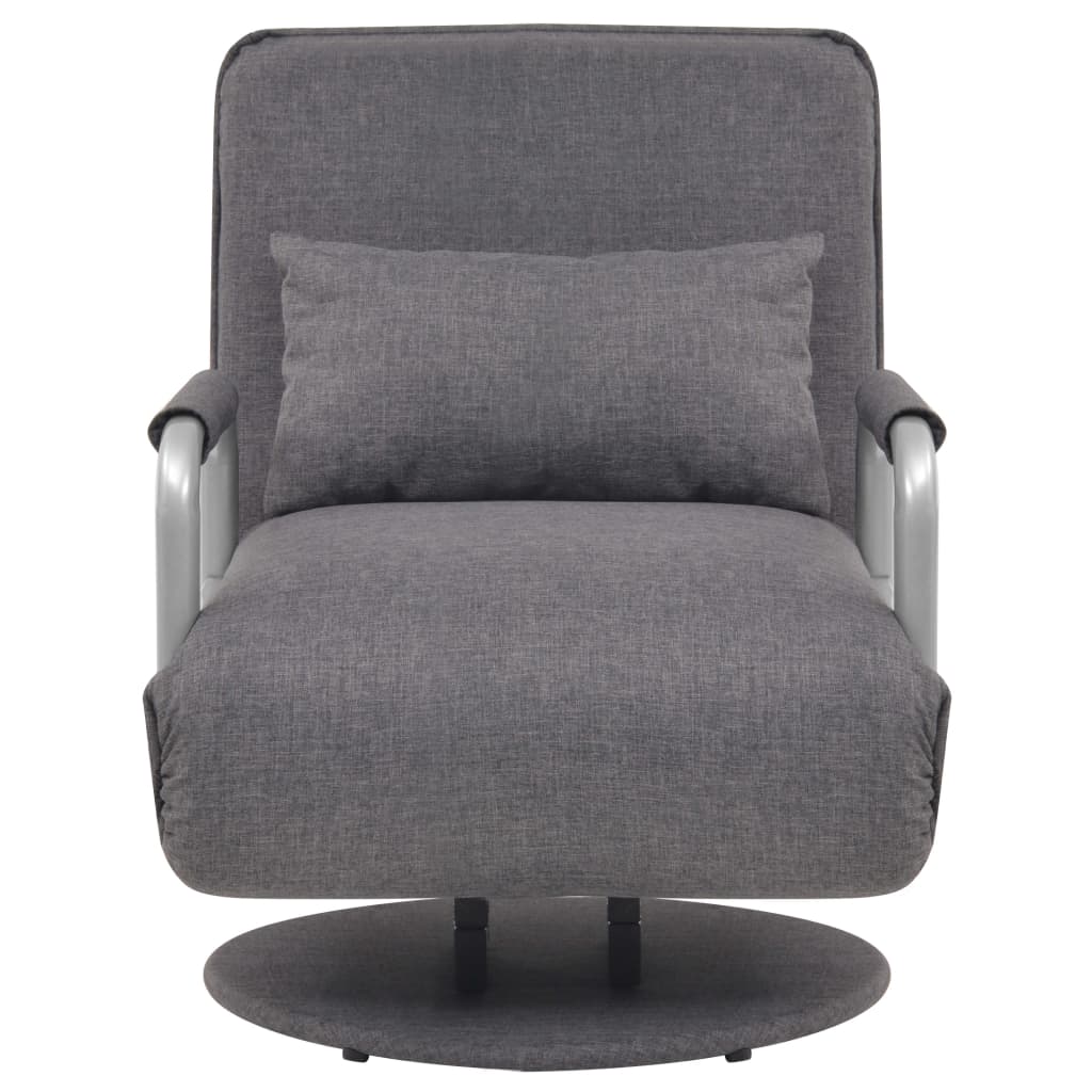 Fauteuil pivotant et canapé-lit gris foncé tissu - XIOS