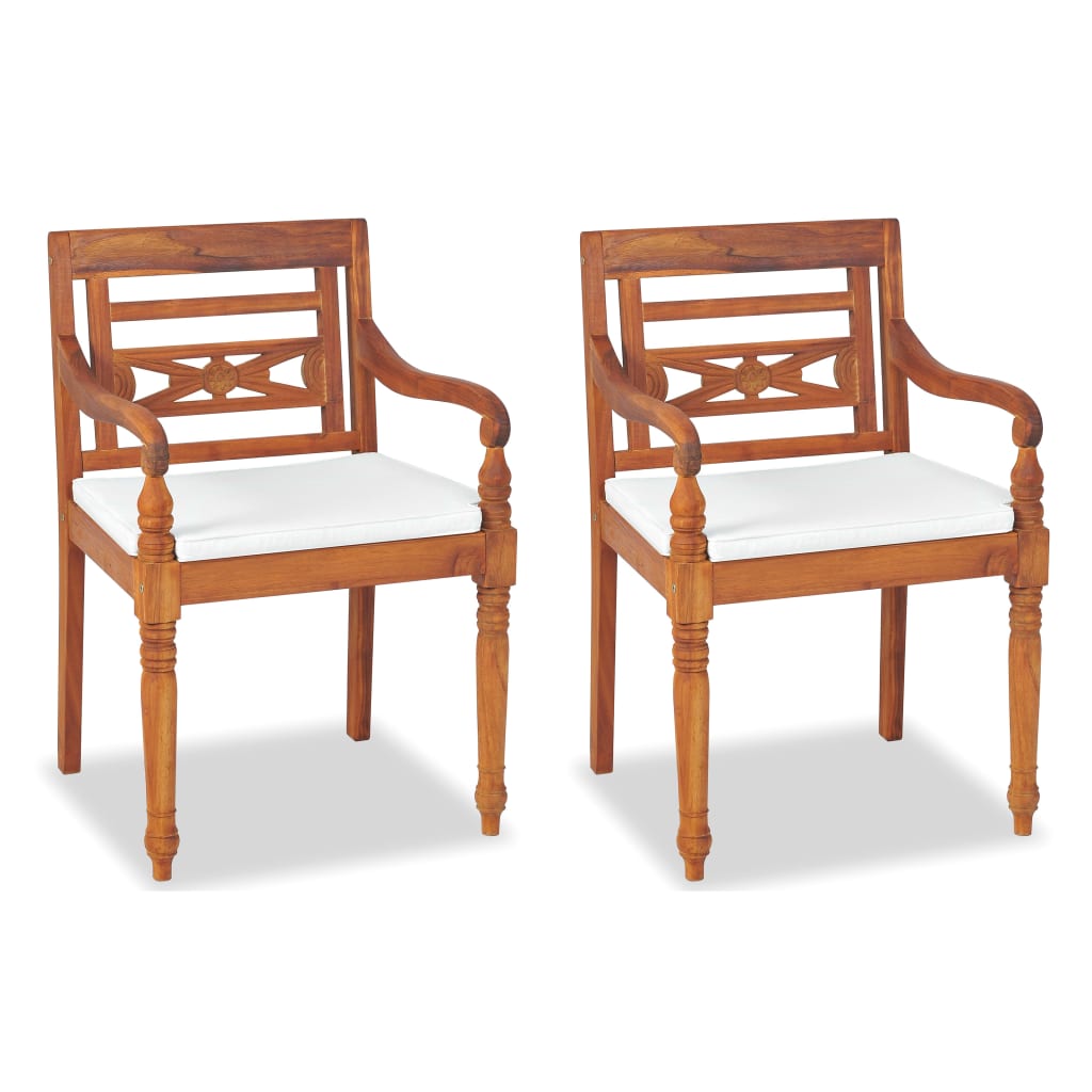 Salon de jardin avec coussins 4 pcs bois de teck solide Salons de jardin vidaXL