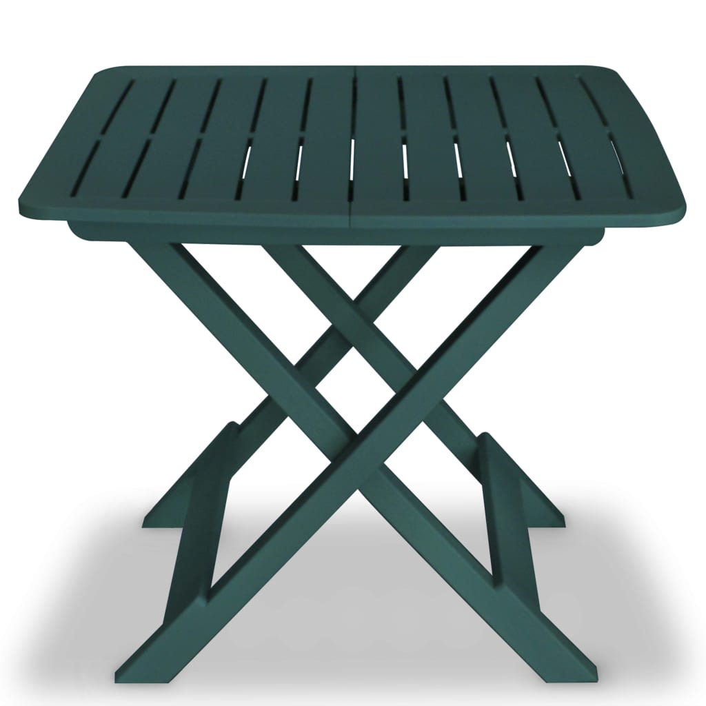Ensemble de bistro pliable 3 pcs Plastique Vert - XIOS