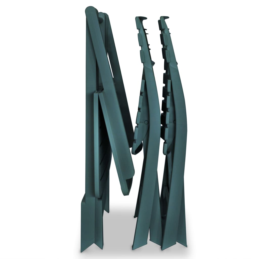 Ensemble de bistro pliable 3 pcs Plastique Vert - XIOS