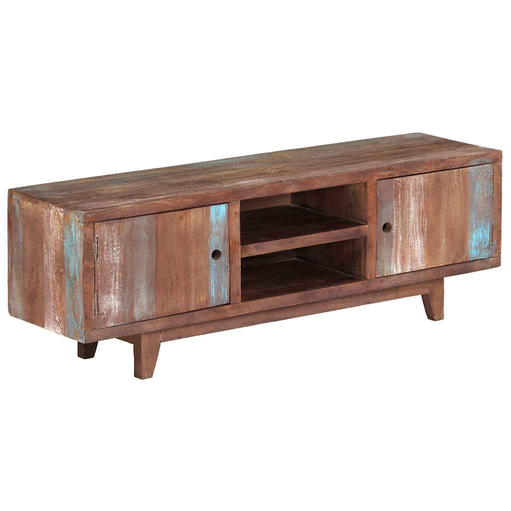 Meuble TV Bois d'acacia massif Vintage 118 x 30 x 40 cm