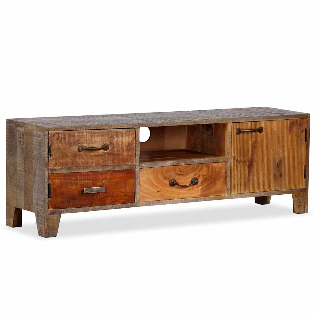 Meuble TV Bois massif Vintage 118 x 30 x 40 cm