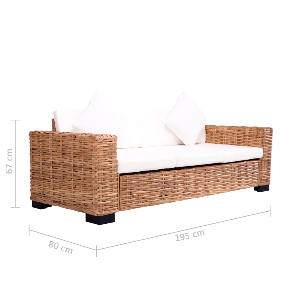 Ensemble de canapés 15 pcs Rotin naturel - XIOS