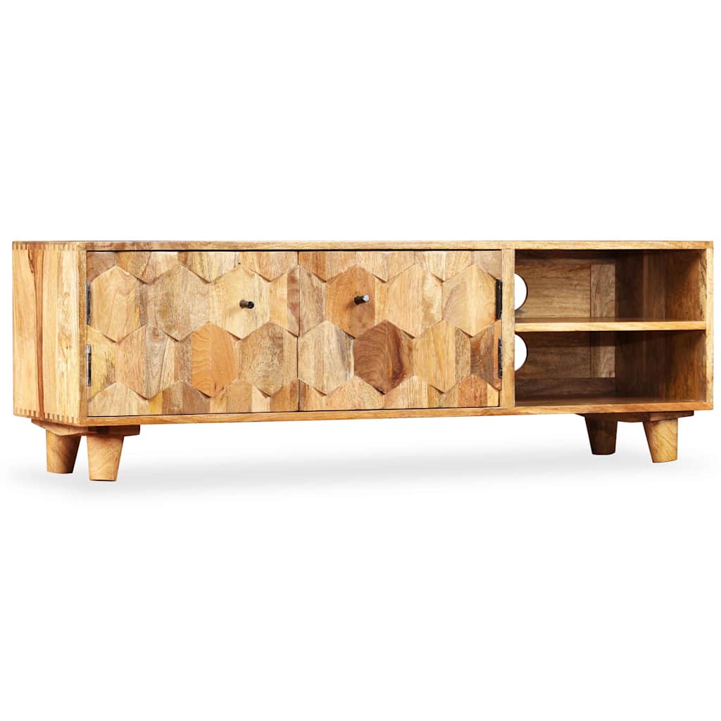 Meuble TV Bois massif de manguier 118 x 35 x 40 cm