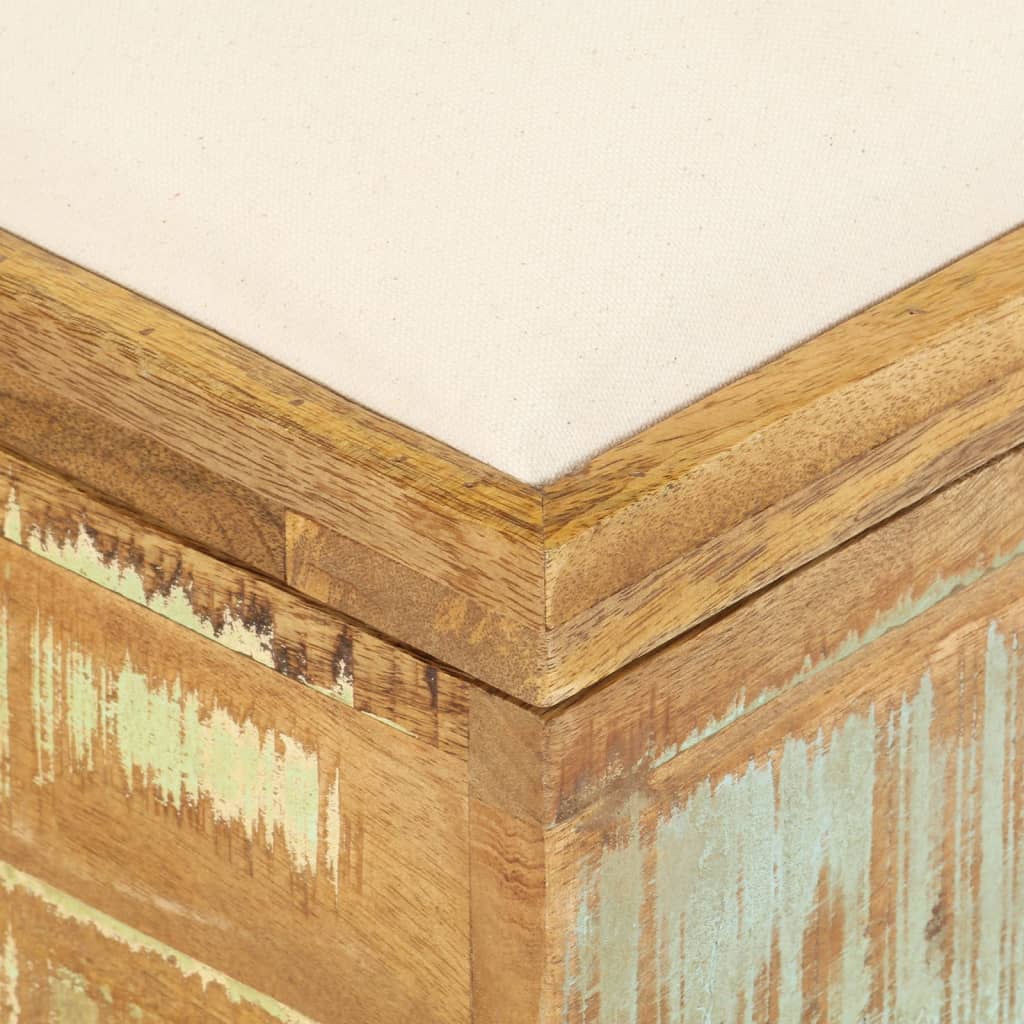 Banc de rangement Bois massif recyclé 80 x 40 x 40 cm - XIOS