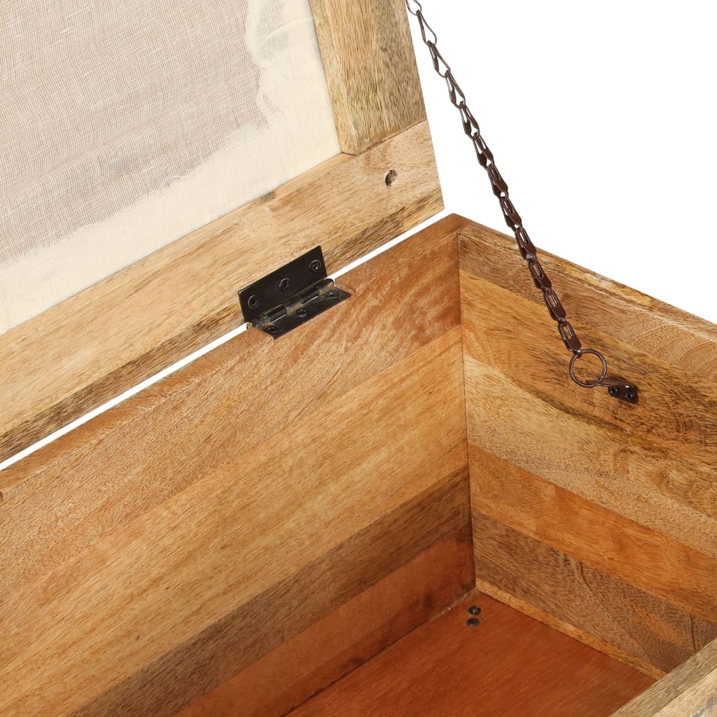 Banc de rangement Bois massif recyclé 80 x 40 x 40 cm - XIOS