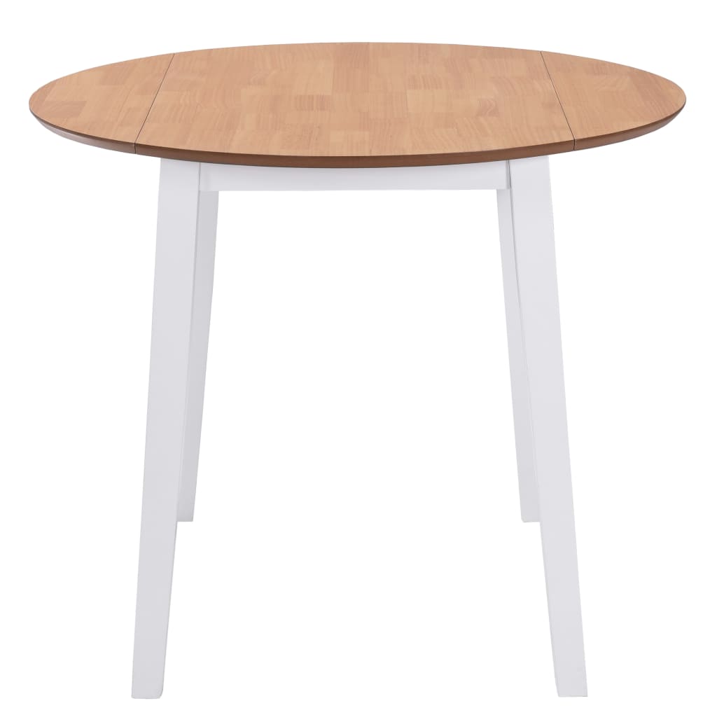 Table à manger ronde à abattant MDF blanc - XIOS