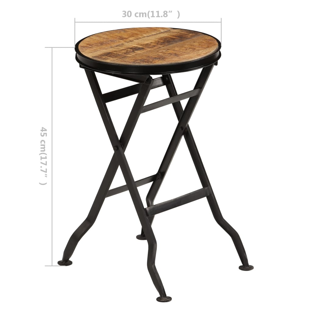 Bureau avec tabouret pliant Bois de manguier massif 115x50x76cm - XIOS